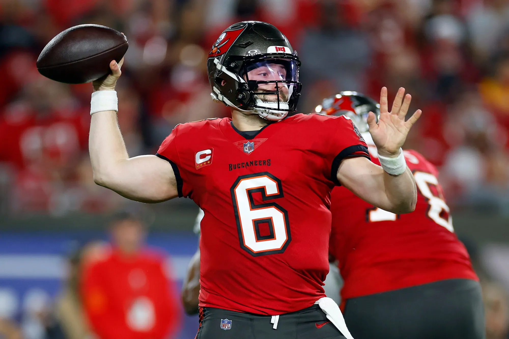 Baker Mayfield Exits With Serious Thumb Injury on Throwing Hand: Week 4 In Doubt