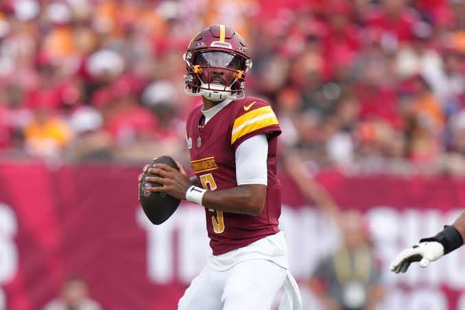 Jayden Daniels Carted Off With Elbow Injury on Final Play of First Half